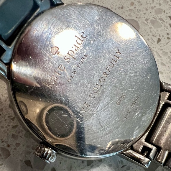 EUC Kate Spade Gramercy Silver Dot Watch - Picture 6 of 11